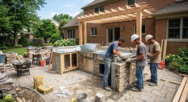 Outdoor Kitchen Construction in Houston, TX
